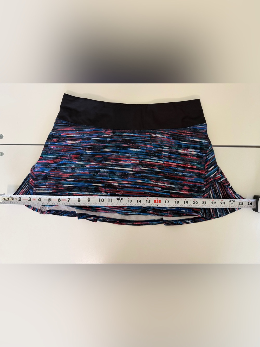 Lululemon 6 Tennis Pickle Ball Athletic Skirt Play off the Pleats Black Multi - Picture 16 of 16